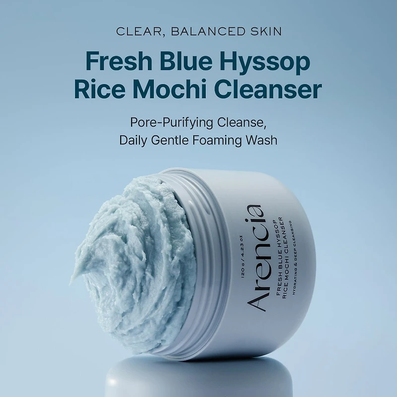 Arencia Royal Blue Hyssop Rice Mochi Cleanser 120g