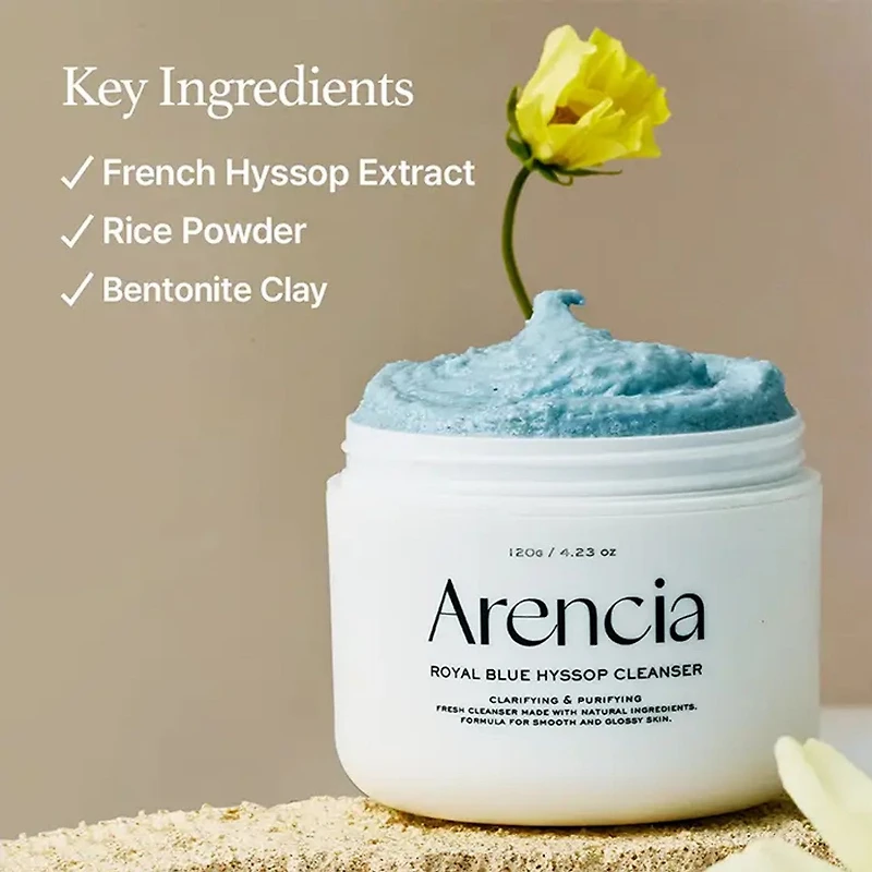 Arencia Royal Blue Hyssop Rice Mochi Cleanser 120g