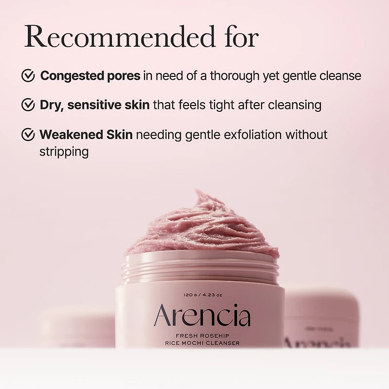 Arencia Royal Rosehip Rice Mochi Cleanser 120g