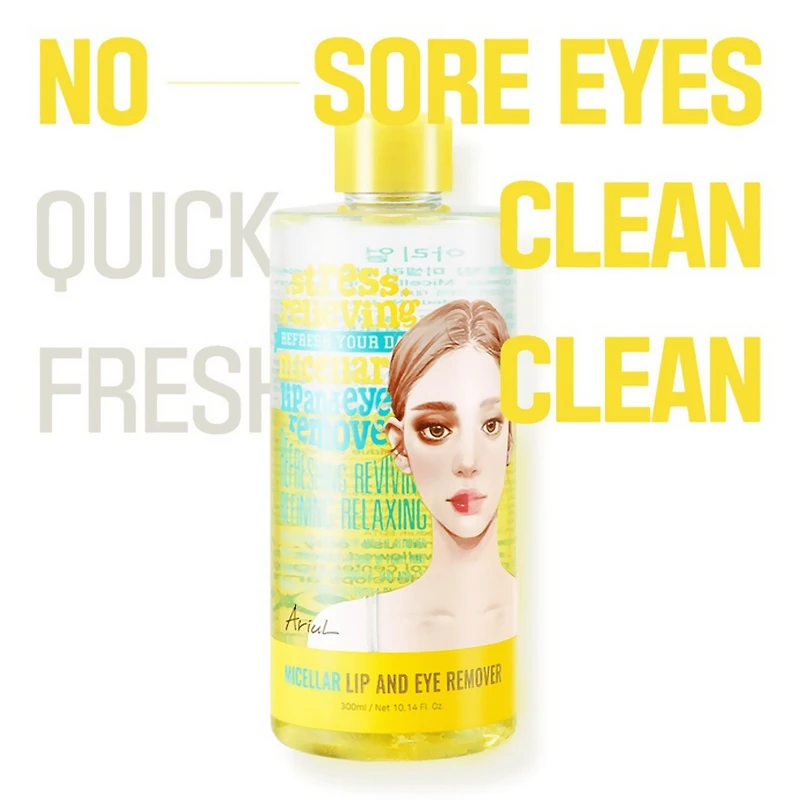 ARIUL Stress Relieving Micellar Lip and Eye Remover 300ml