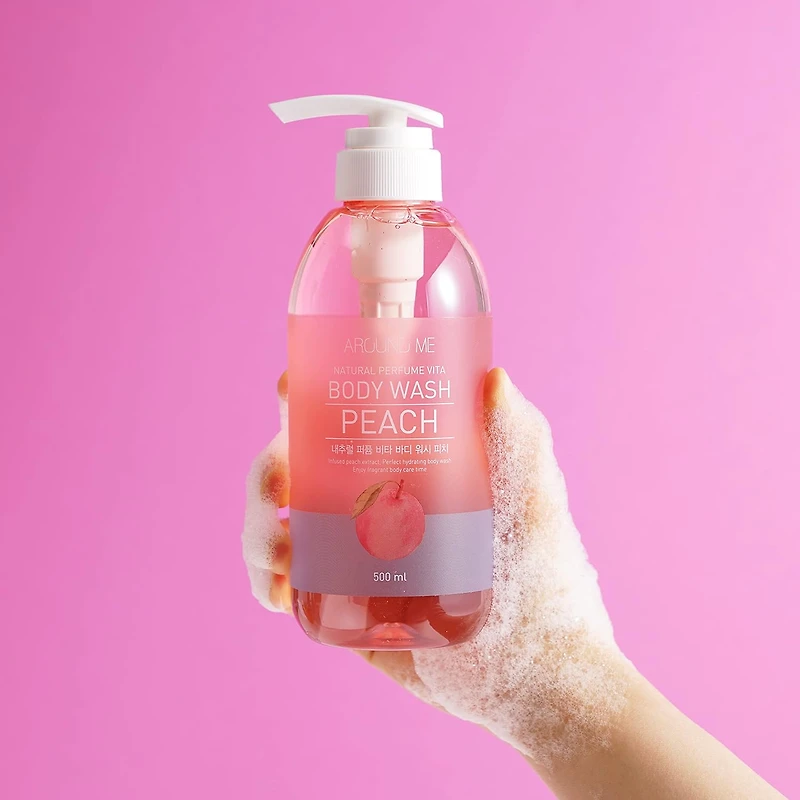 AROUND ME Perfume Vita Body Wash Peach 500ml