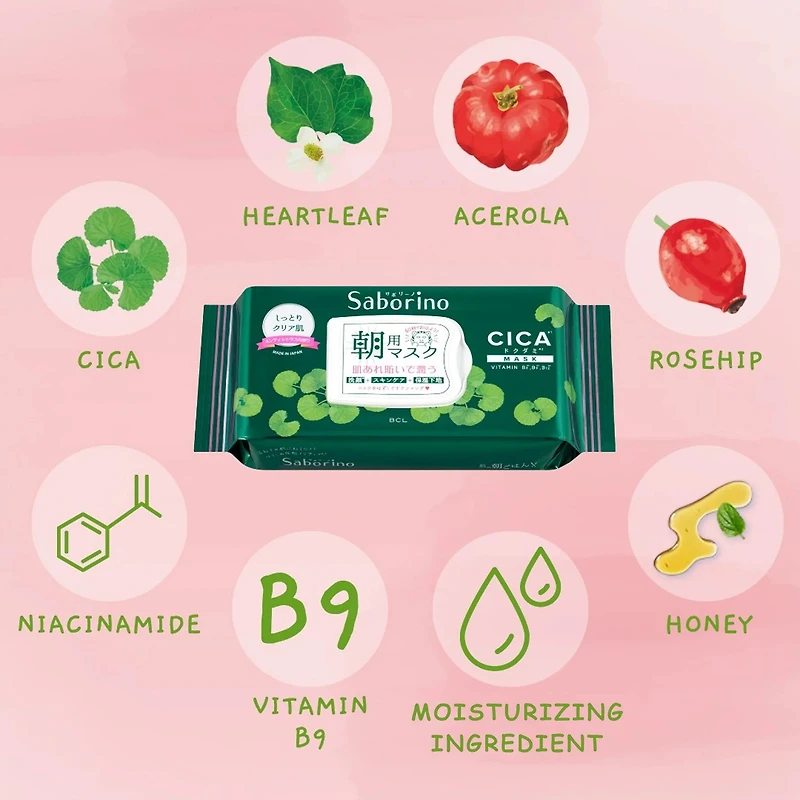 BCL Saborino Morning Facial Sheet Cicacare Mask (28 Sheets)