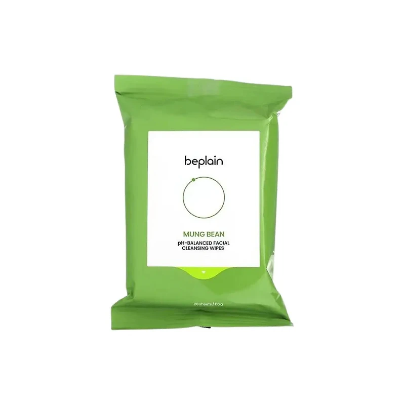 Beplain Mung Bean PH Balanced Facial Cleansing Wipes 20pcs