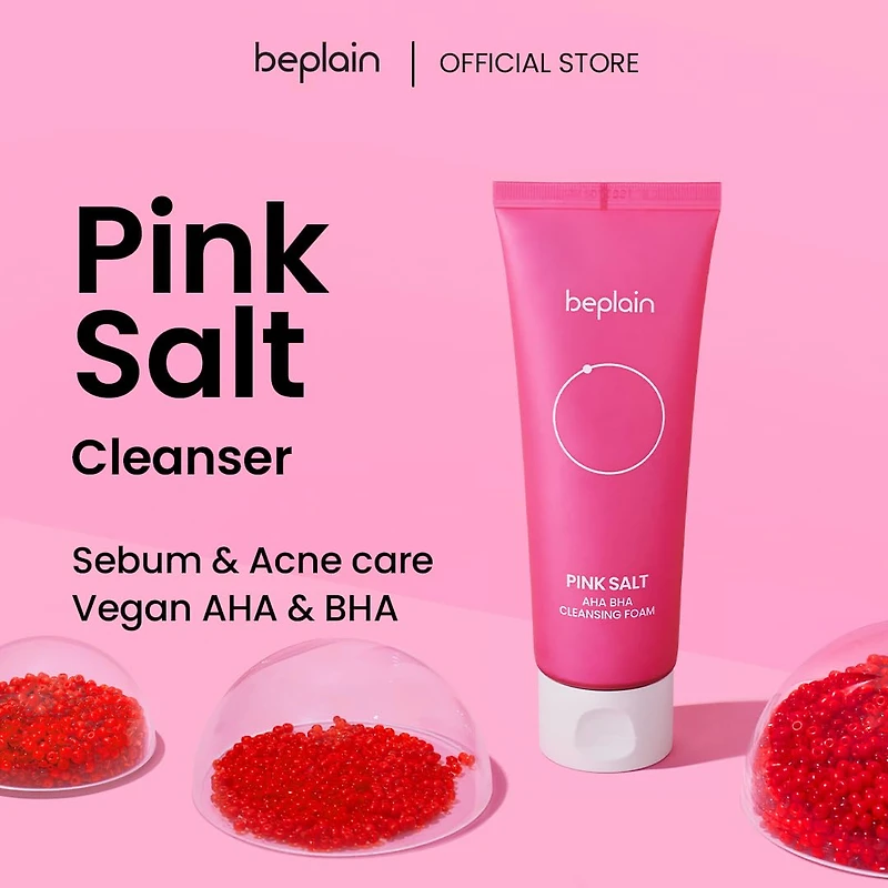 BEPLAIN Pink Salt AHA BHA Cleansing Foam 120ml