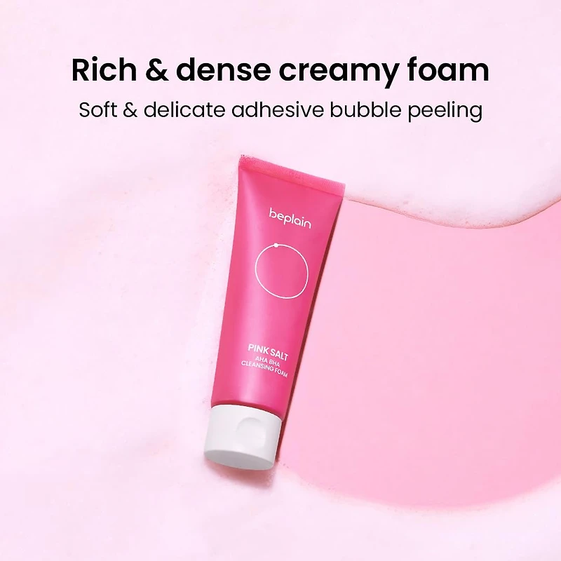 BEPLAIN Pink Salt AHA BHA Cleansing Foam 120ml