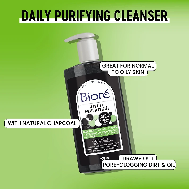Bioré Deep Pore Charcoal Cleanser 200ml