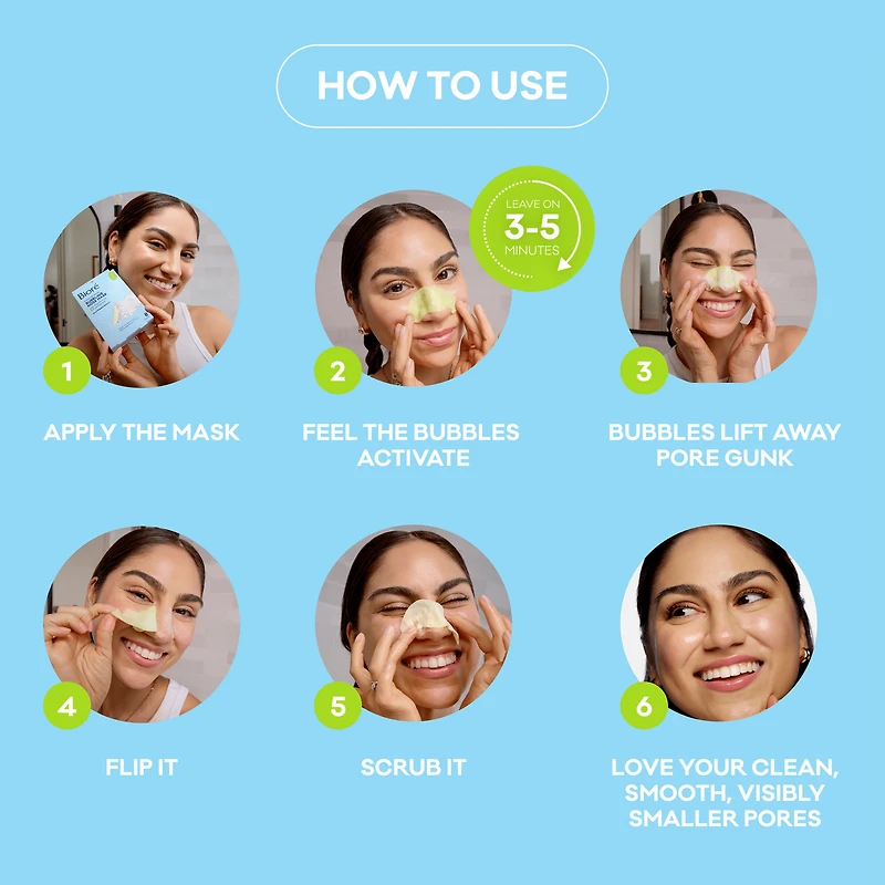 Bioré Pore Refining Bubbling Nose Mask 8pcs