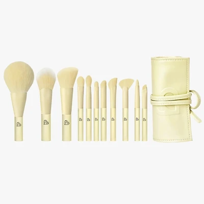 BLJ 11-Piece Mini Make Up Brush Pouch Set - Travel (5 Colors)