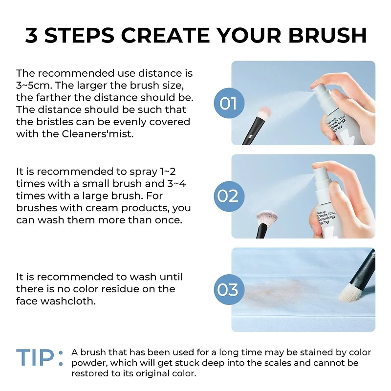 BLJ Lightning Series Rinseless Brush Cleansing Spray (Quick-dry)