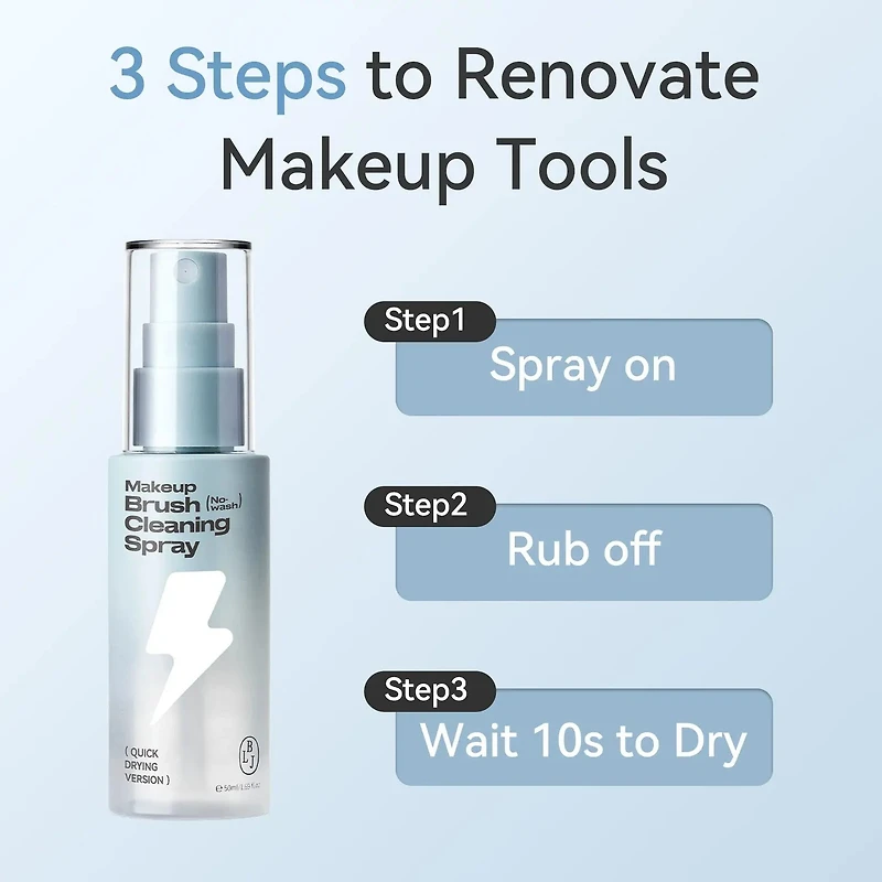 BLJ Lightning Series Rinseless Brush Cleansing Spray (Quick-dry)