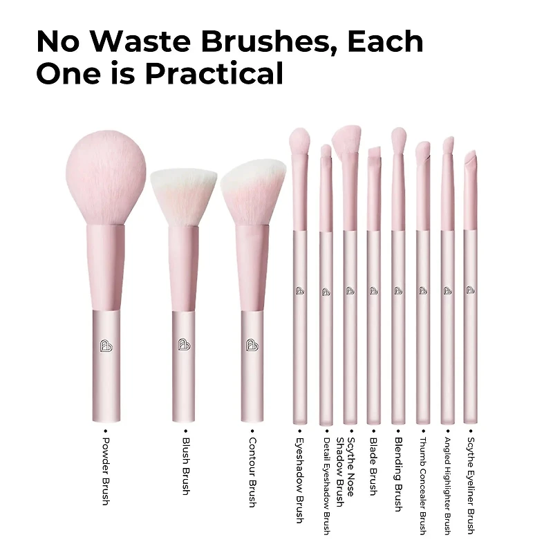 BLJ Semi Sugar Peach Make Up Brush Gift Box 11pcs