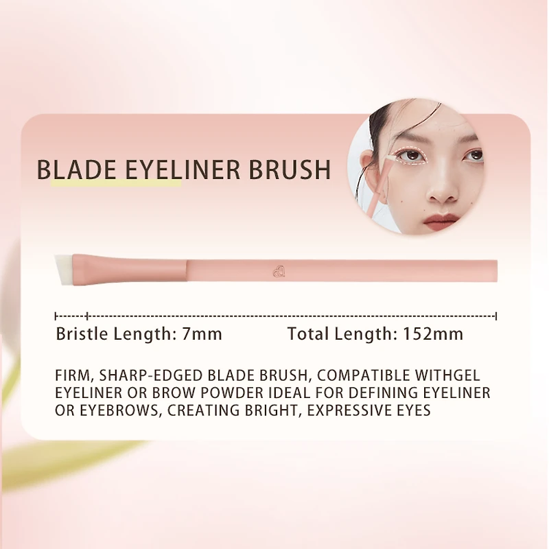 BLJ Semi Sweet Peach Blade Shaped Eyeliner Brush 1pc