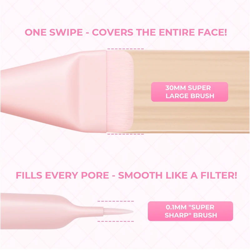 BLJ Semi Sweet Peach Seamless Foundation Brush 1pc