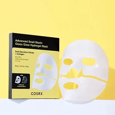 COSRX Advanced Snail Mucin Glass Glow Hydrogel Mask 3ea