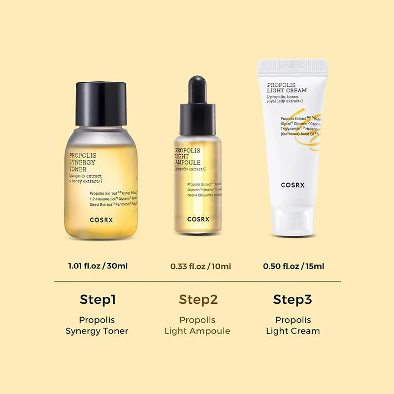 COSRX Full Fit Propolis Trial Kit (3 Items)