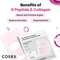 COSRX The Peptide Collagen Lifting Glow Hydrogel Mask 3pcs