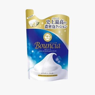 Cow Brand Bouncia Body Soap White Soap Refill 400ml