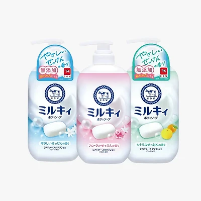 COW Brand Bouncia Milky Body Soap 500ml (3 Scents)