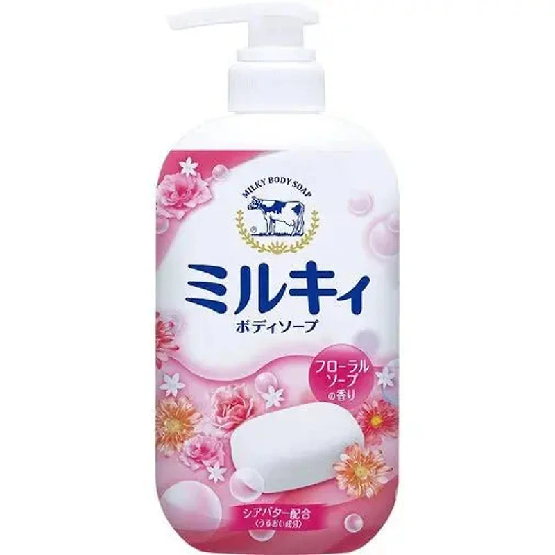 Cow Brand Bouncia Shea Butter Milky Body Soap 550ml (3 Scents)