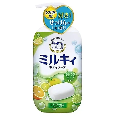 Cow Brand Bouncia Shea Butter Milky Body Soap 550ml (3 Scents)