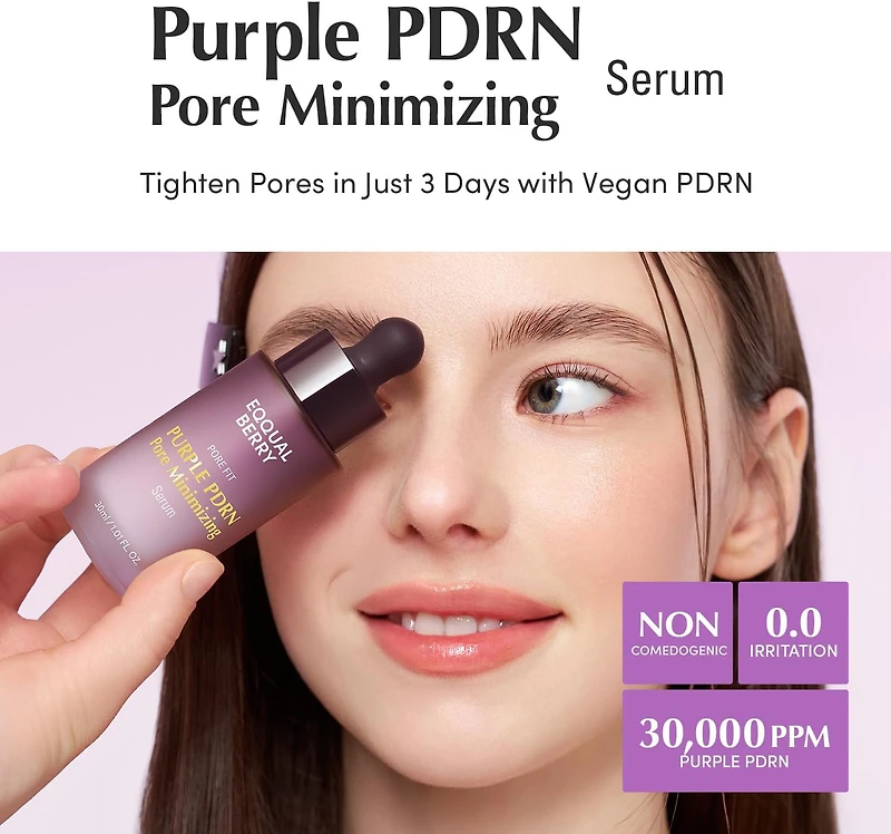 EQQUALBERRY Purple PDRN Pore Minimizing Serum 30ml