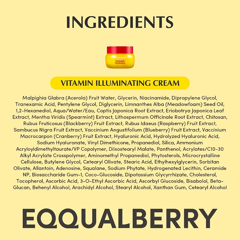 EQQUALBERRY Vitamin Illuminating Cream 50ml