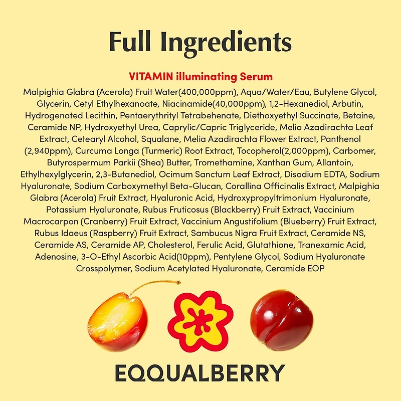 EQQUALBERRY Vitamin illuminating Serum 30ml