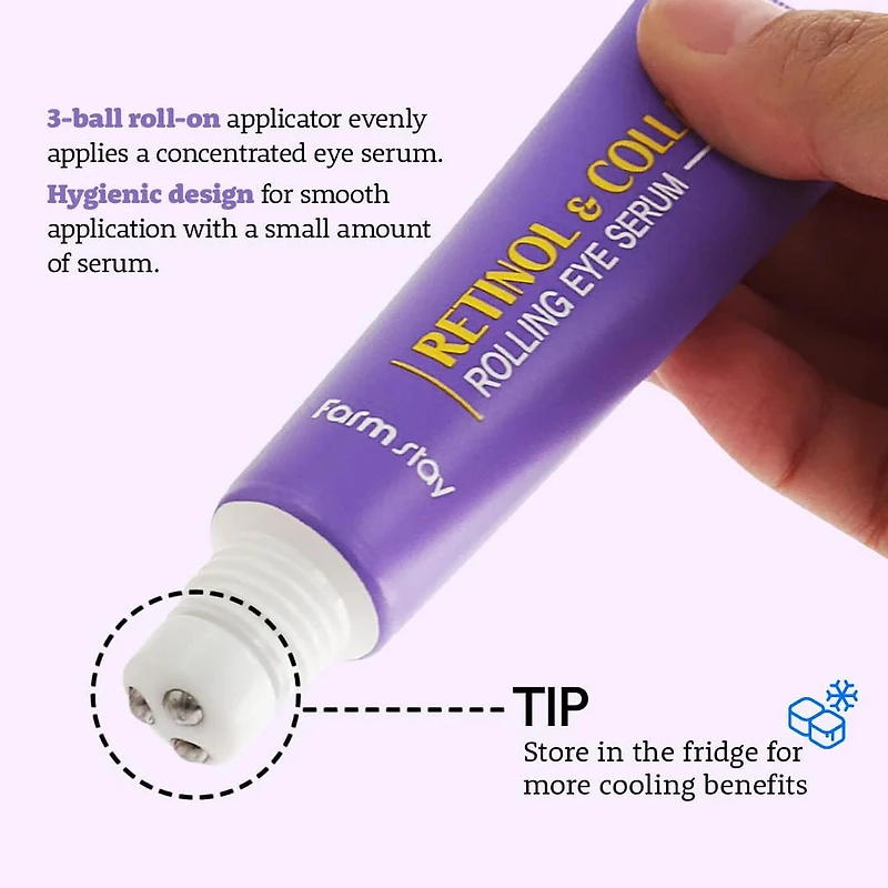 FARMSTAY Retinol & Collagen Rolling Eye Serum 25ml