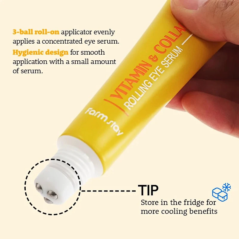 FARMSTAY Vitamin & Collagen Rolling Eye Serum 25ml