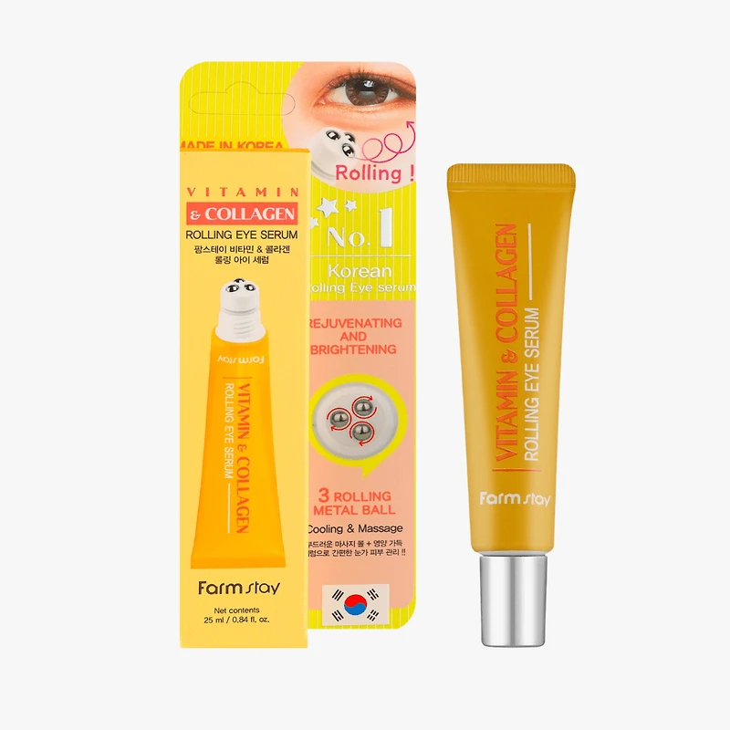 FARMSTAY Vitamin & Collagen Rolling Eye Serum 25ml