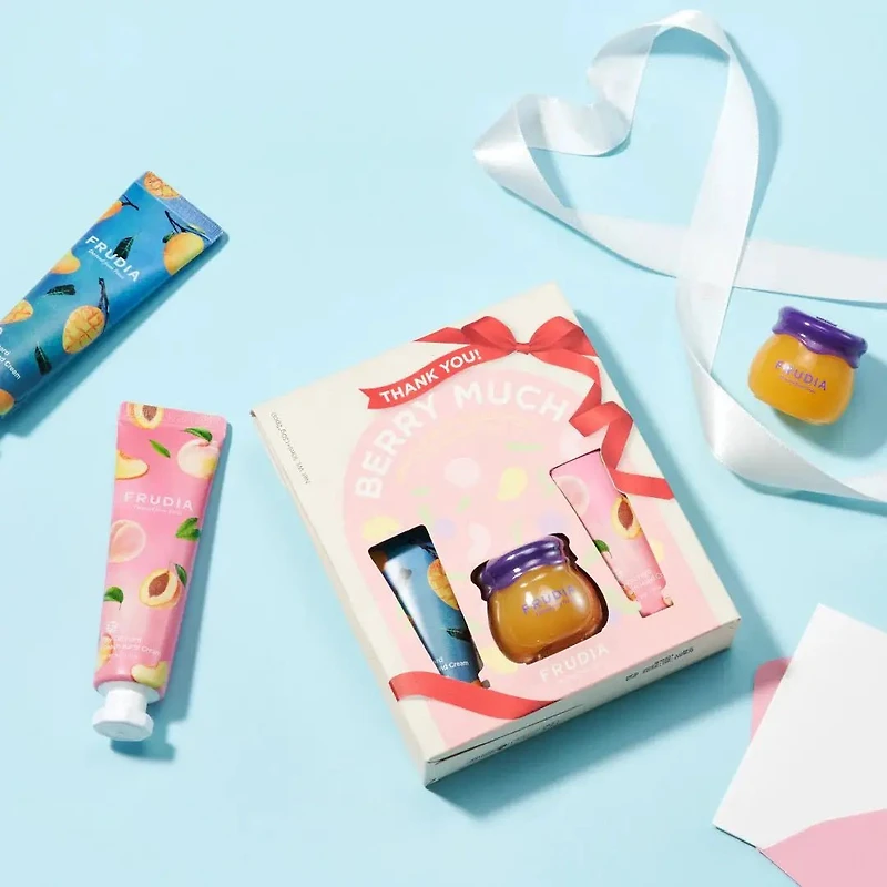Frudia Honey Lip Balm & Hand Cream Gift Set THANK YOU BERRY MUCH 10ml+(30g*2pcs)