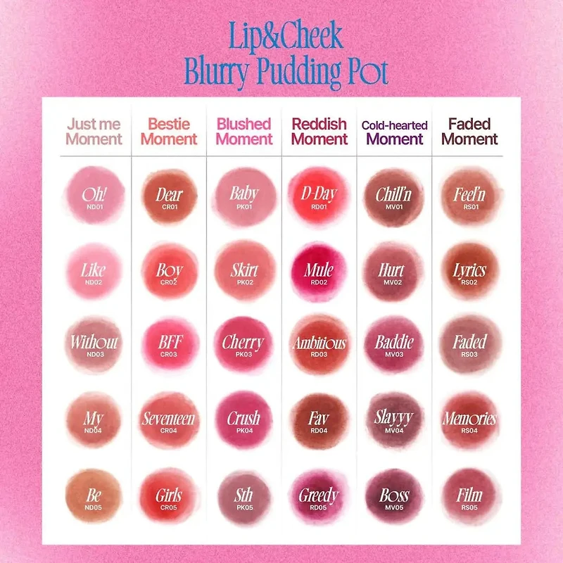 Fwee Lip&Cheek Blurry Pudding Pot 5g - Bestie Moment
