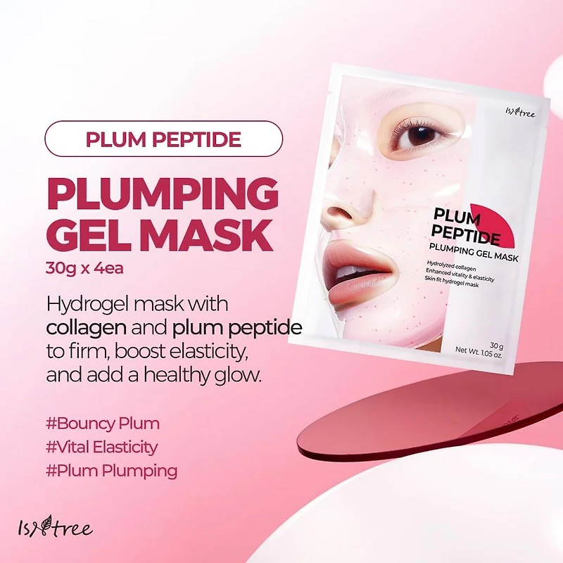Isntree Plum Peptide Plumping Gel Mask 30g x 4 Sheets