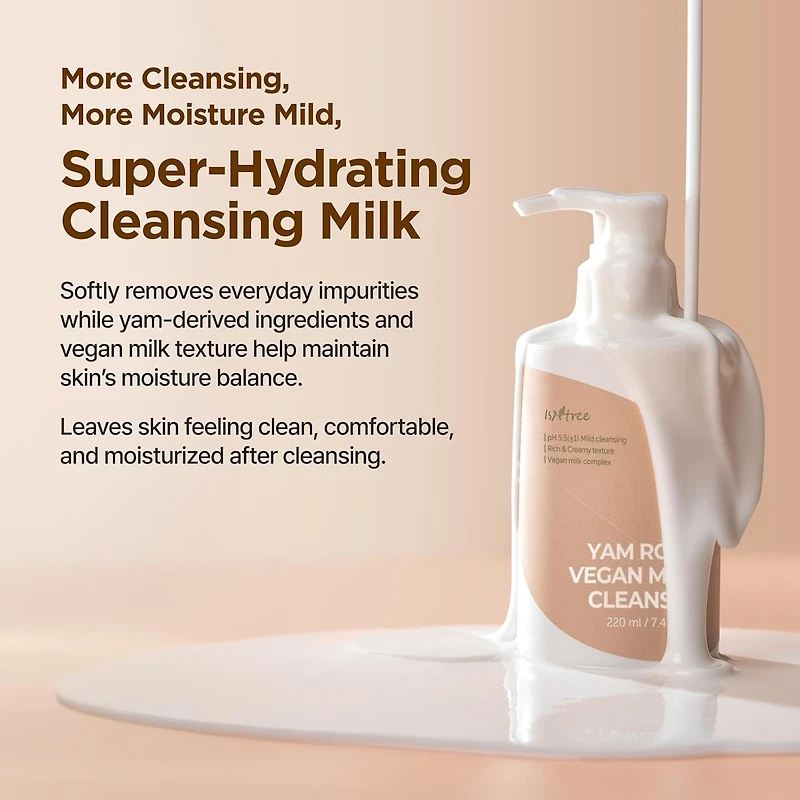 Isntree Yam Root Vegan pH-Balancing Cleanser 120ml