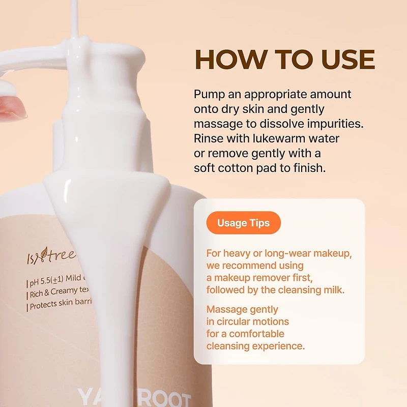 Isntree Yam Root Vegan pH-Balancing Cleanser 120ml