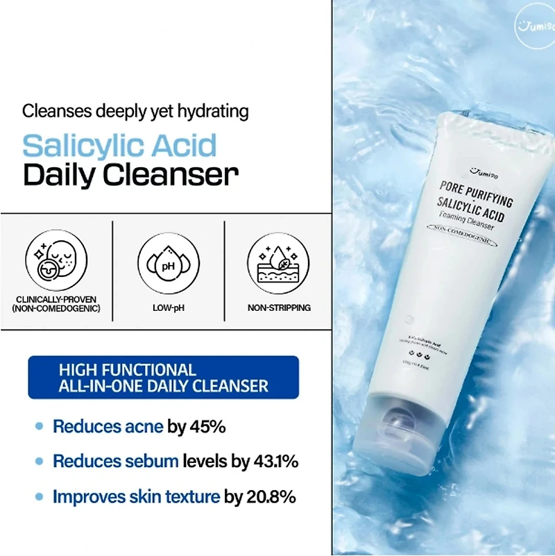 JUMISO Pore Purifying Salicylic Acid Foaming Cleanser 120g