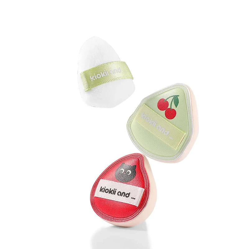 Kiokii Cherry Cat Makeup Puffs Set 3pcs