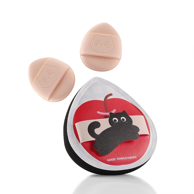 Kiokii Cute Cat Pattern Makeup Puffs Set 3pcs