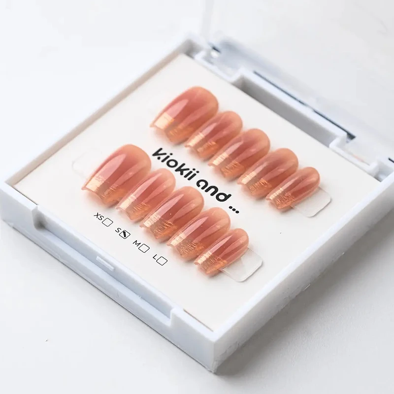 Kiokii Handmade Press-On Nails - Amber Glow