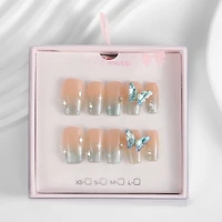 Kiokii Handmade Press-On Nails-Blue Butterfly