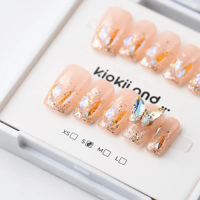 Kiokii Handmade Press-On Nails  - Butterfly Glimmer