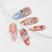 Kiokii Handmade Press-On Nails-Elegant Bloom Nail Art