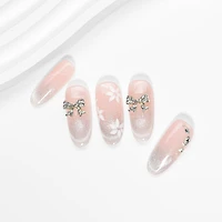Kiokii Handmade Press-On Nails-Elegant Bloom Nail Set