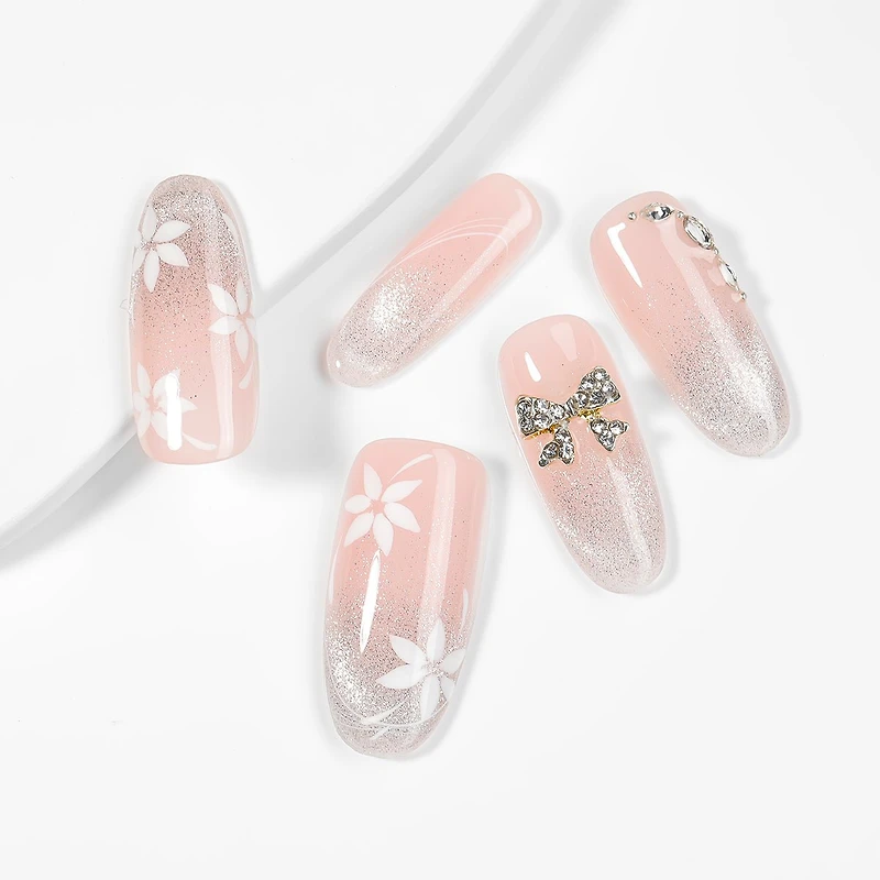 Kiokii Handmade Press-On Nails-Elegant Bloom Nail Set