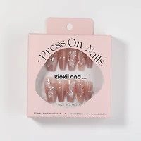 Kiokii Handmade Press-On Nails-Elegant Butterfly Pearl Nail