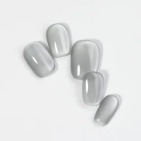 Kiokii Handmade Press-On Nails-Elegant Gray Nail Wraps Pro Kit