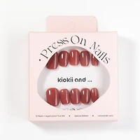 Kiokii Handmade Press-On Nails-Elegant Rouge Nail Set