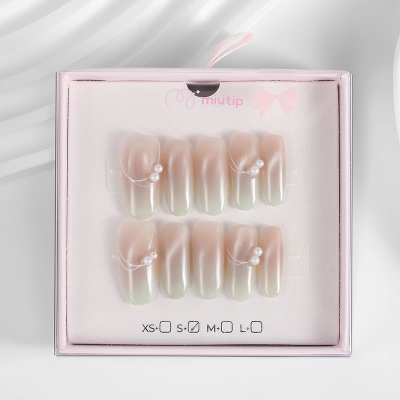 Kiokii Handmade Press-On Nails-Flesh Pink Gradient
