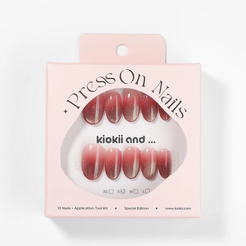 Kiokii Handmade Press-On Nails-GlamGlow Gradient Nails Set
