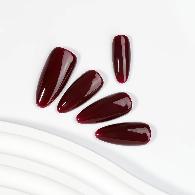Kiokii Handmade Press-On Nails-Glamorous Ruby